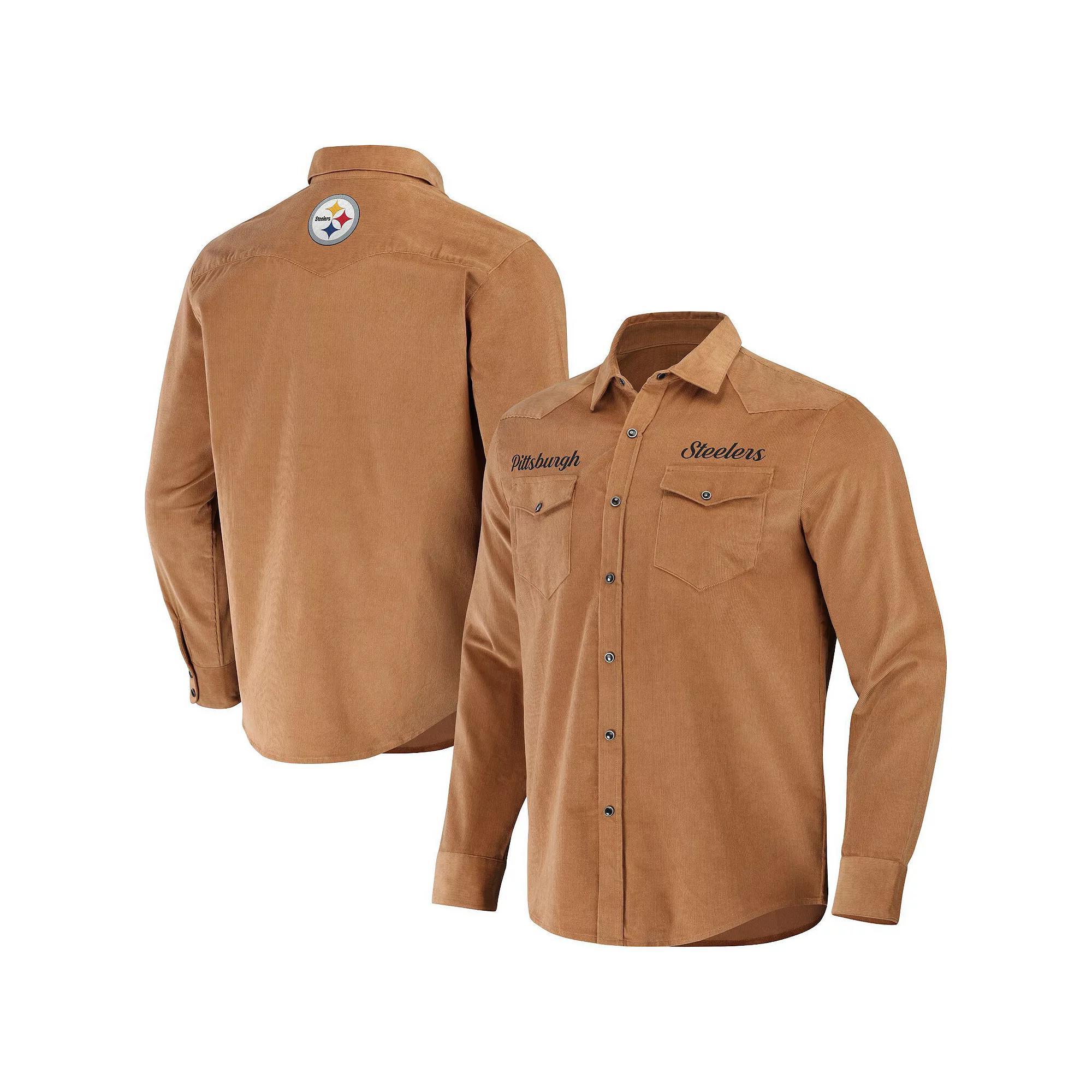 Men's NFL x Darius Rucker Collection by Fanatics Tan Las Vegas Raiders Western Full-Snap Shirt, Size: Medium, Lvr Team Product Image