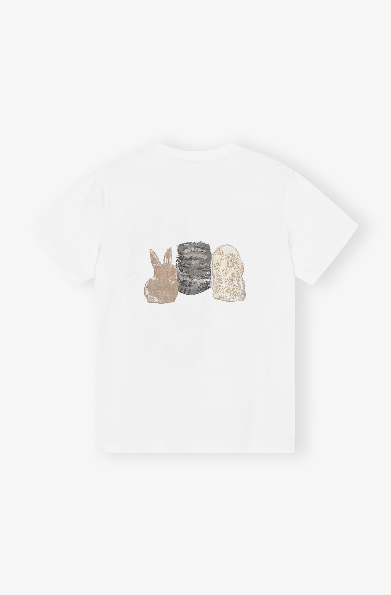 White Animal Print T-shirt Product Image