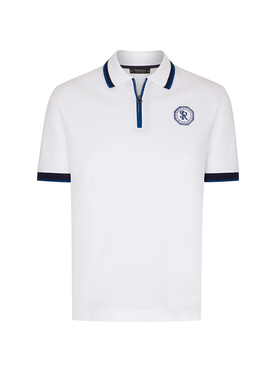 Mens Zip Polo Shirt Product Image