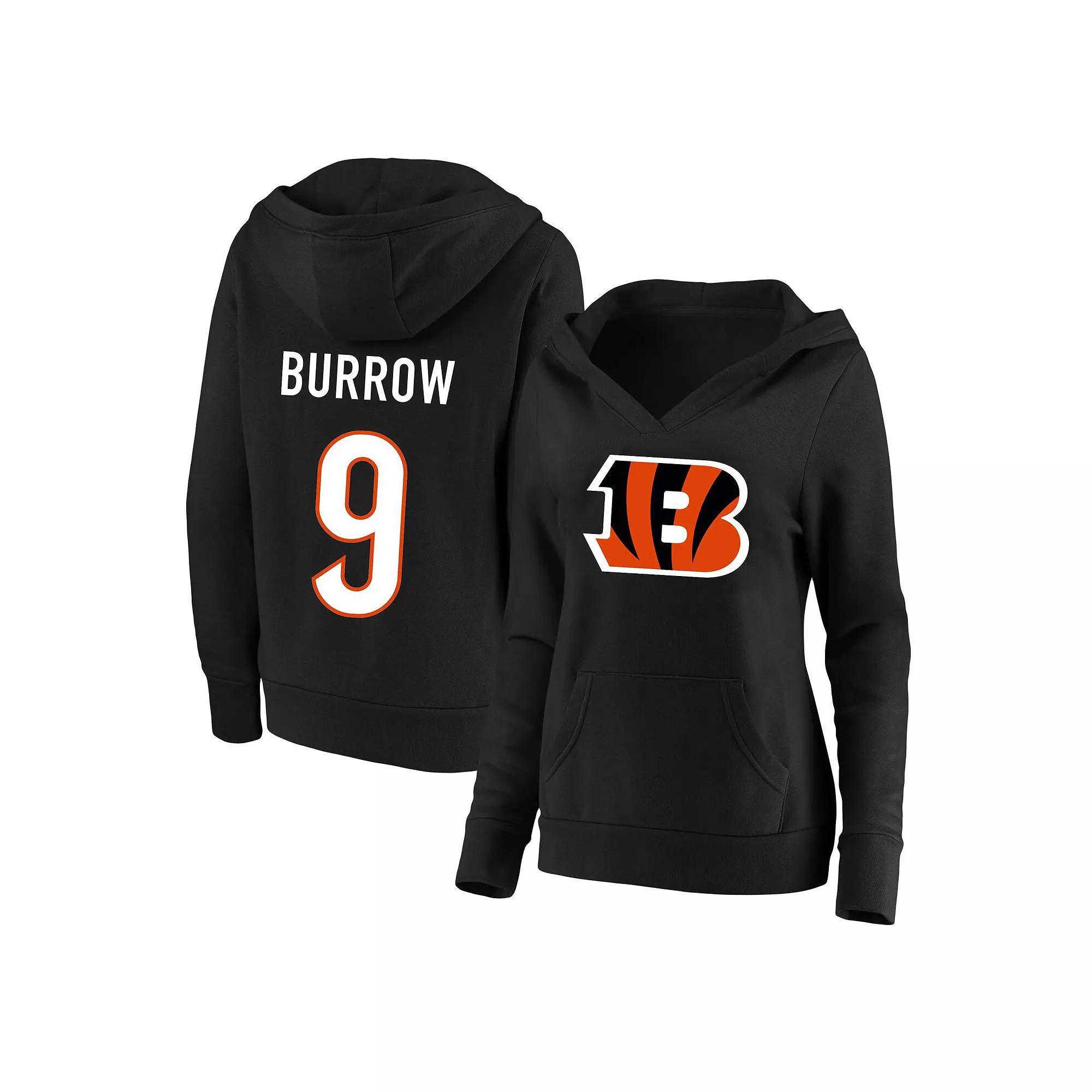 Women's Profile Joe Burrow Black Cincinnati Bengals Plus Size Player Name & Number Pullover Hoodie, Size: 3XL Product Image