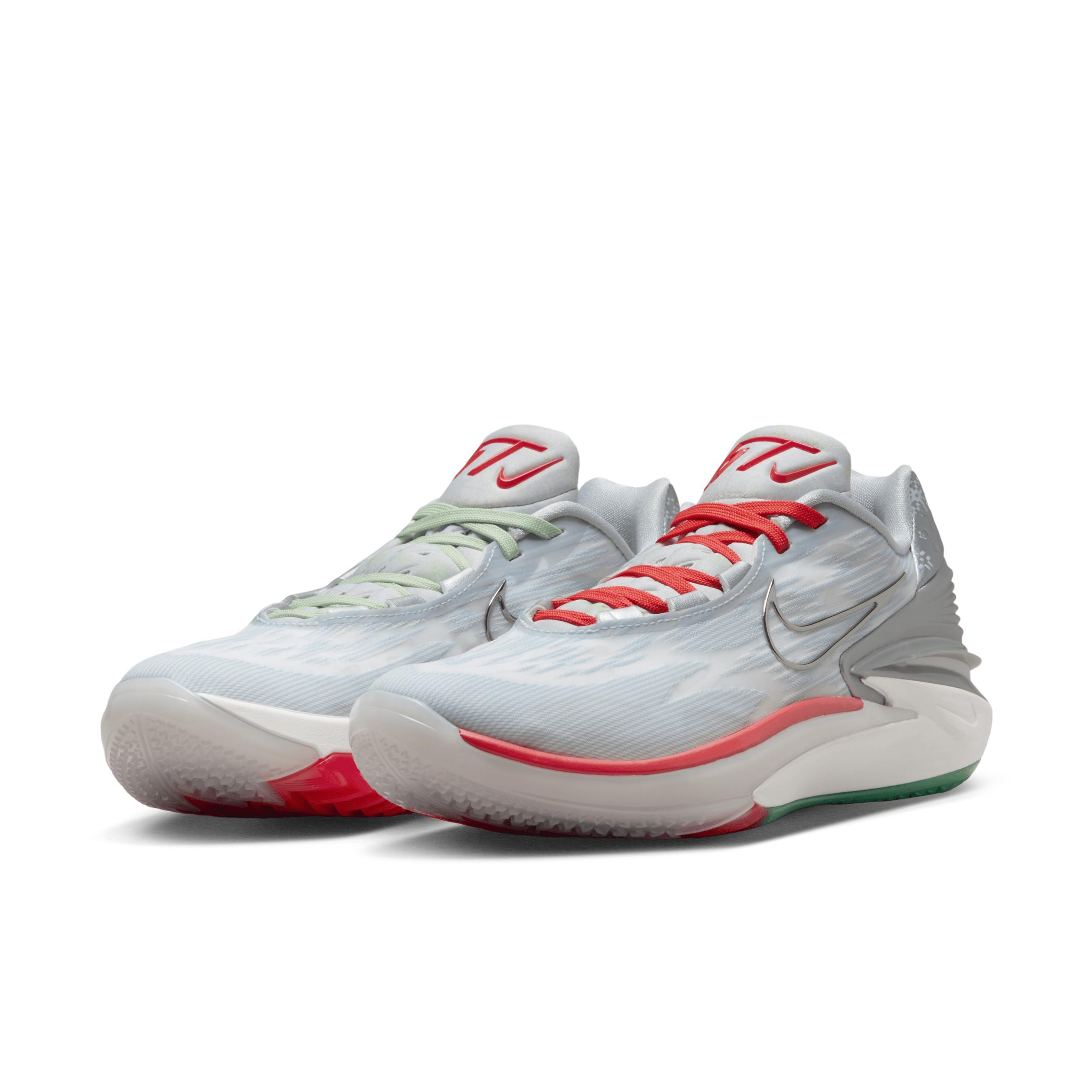 Nike Mens Air Zoom G.T. Cut 2 - Basketball Shoes Silver/Red Product Image