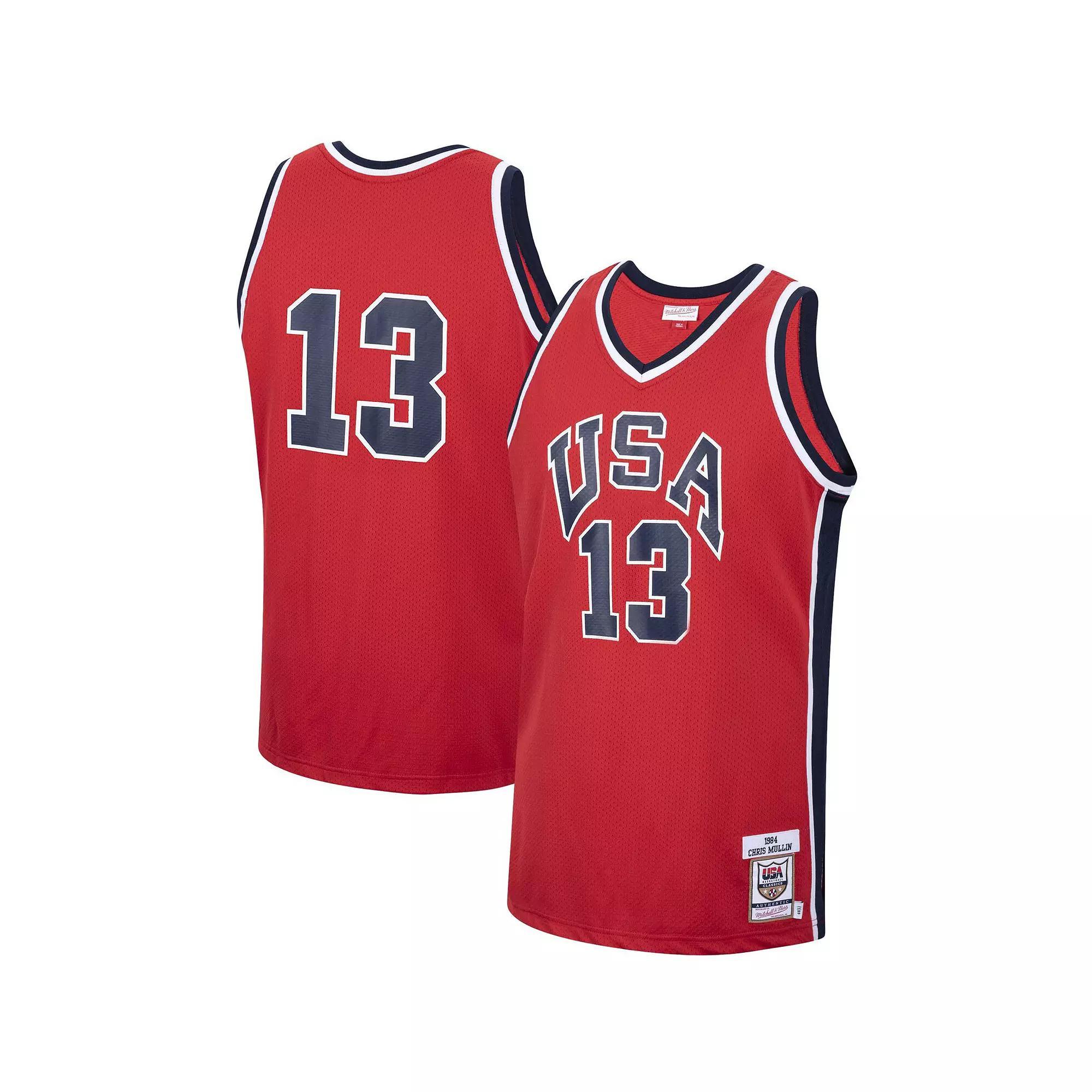 Men's Mitchell & Ness Chris Mullin Red USA Basketball Authentic 1984 Jersey, Size: Medium, Usa Red Product Image