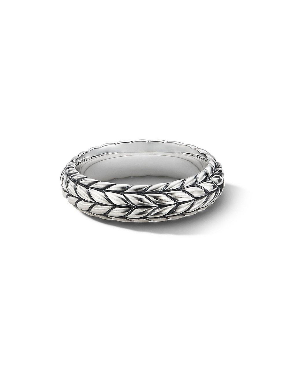 David Yurman Mens Sterling Silver Chevron Ring Product Image