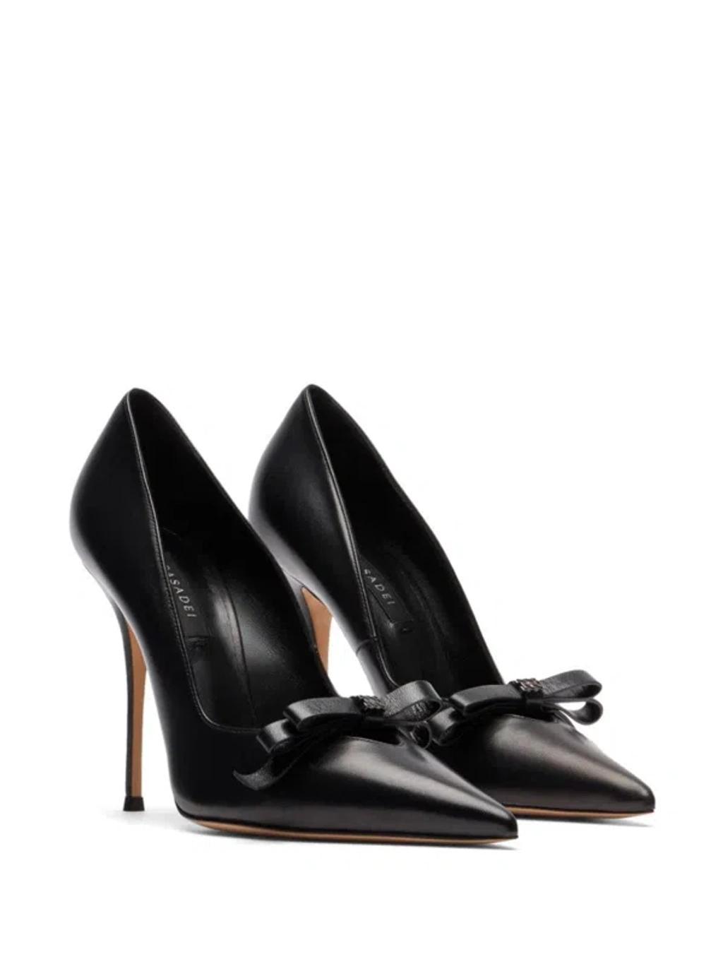 CASADEI 100mm Juliet Scarlet Pumps In Black Product Image