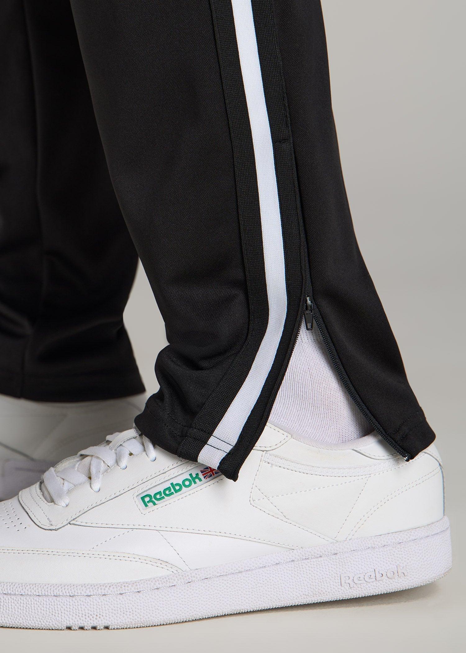 Athletic Stripe Pants for Tall Men in Black Product Image