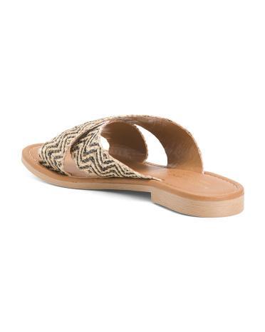 Leather Cross Band Sandals for Women | Leather/Man-Made Sole Product Image