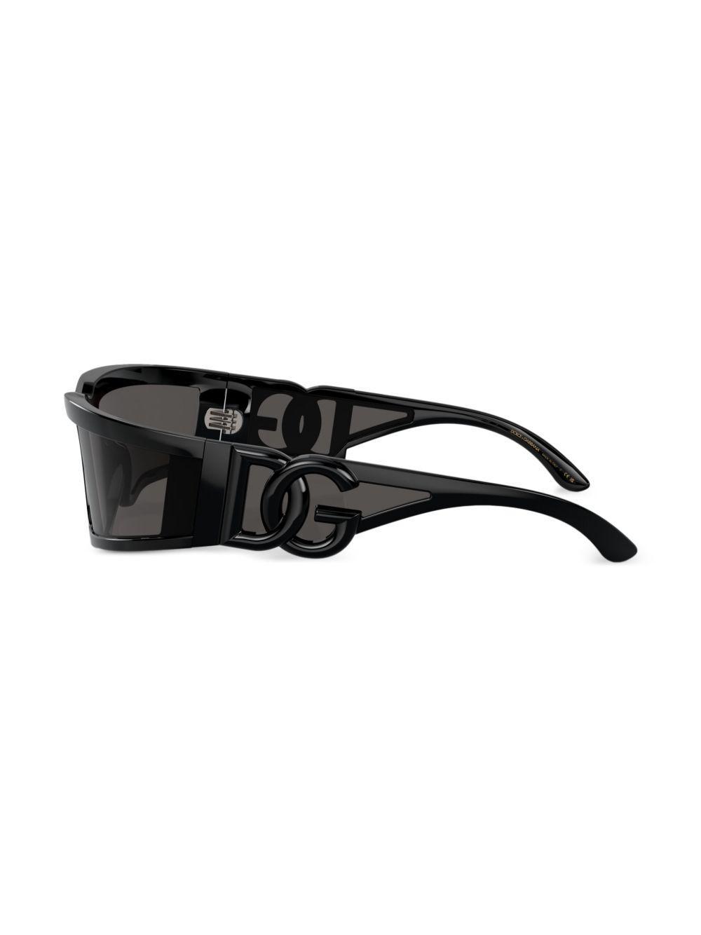 logo-plaque wraparound sunglasses Product Image