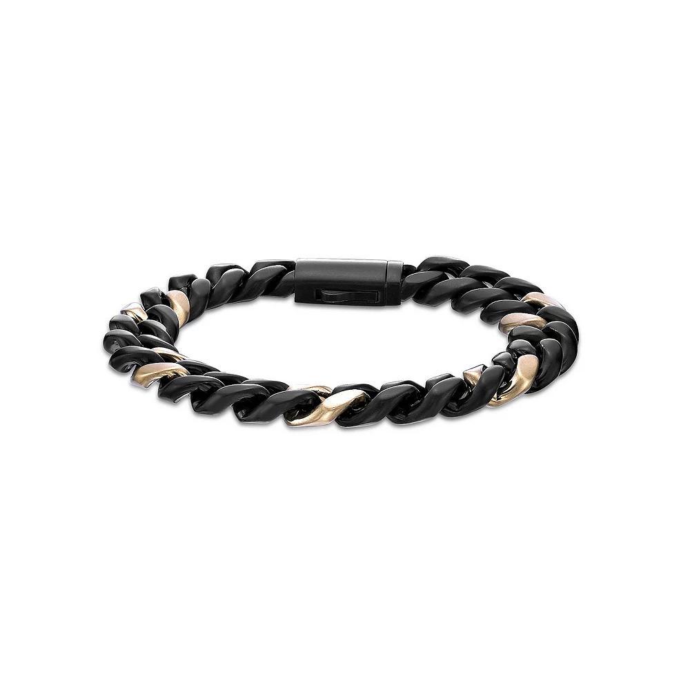 LYNX Mens Stainless Steel Miami Cuban Chain Bracelet Product Image