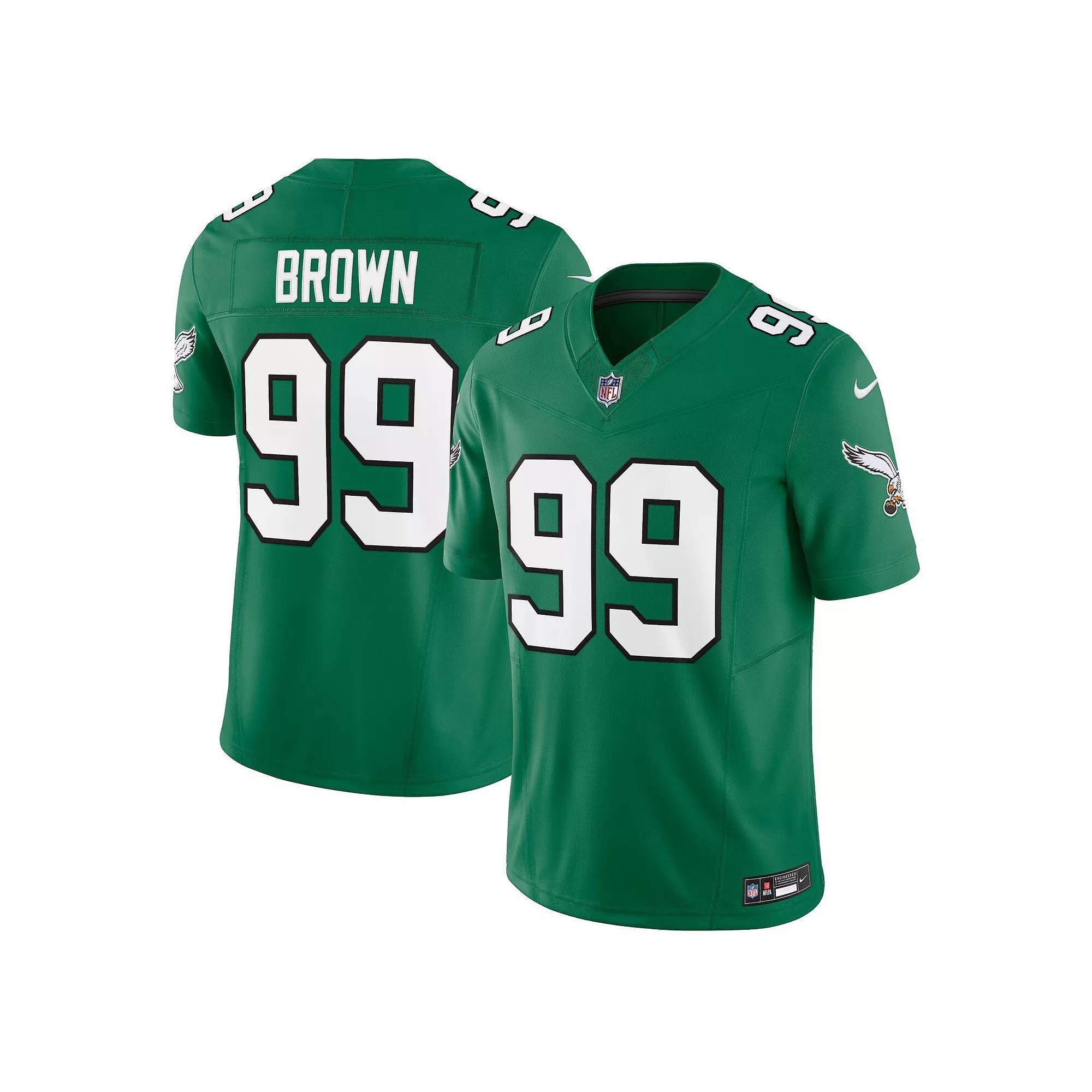 Men's Nike Jerome Brown Kelly Green Philadelphia Eagles Alternate Vapor F.U.S.E. Limited Jersey, Size: 2XL Product Image