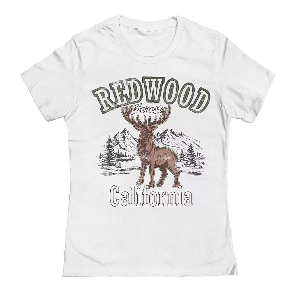 Junior's Redwood Graphic Tee, Girl's, Size: Small, White Product Image