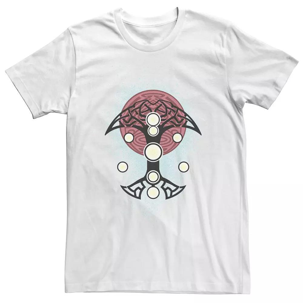 Men's Marvel Thor Love and Thunder Blue Splatter Tee, Size: Large, White Product Image