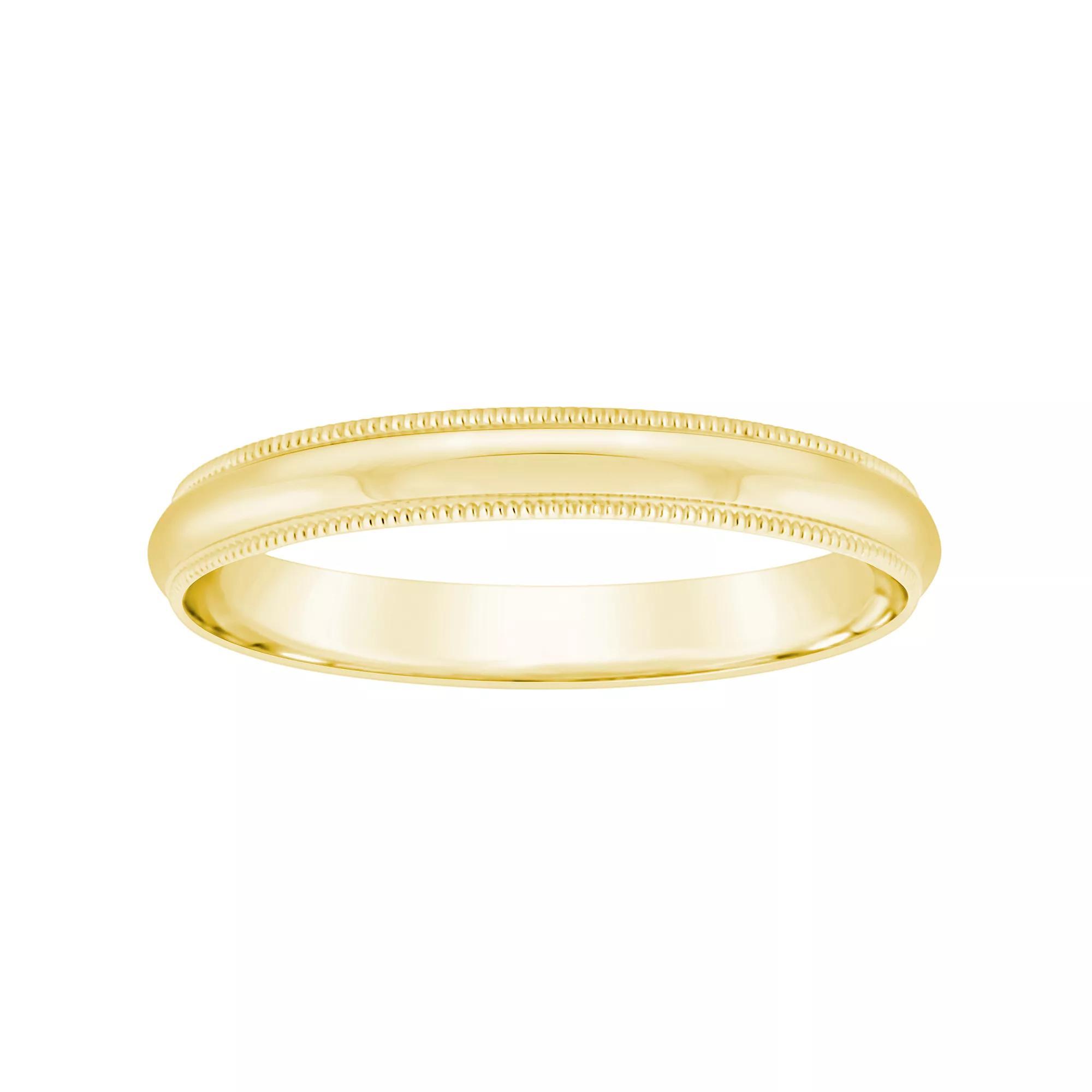 Alyson Layne Mens 18k Gold Milgrain Wedding Band Product Image