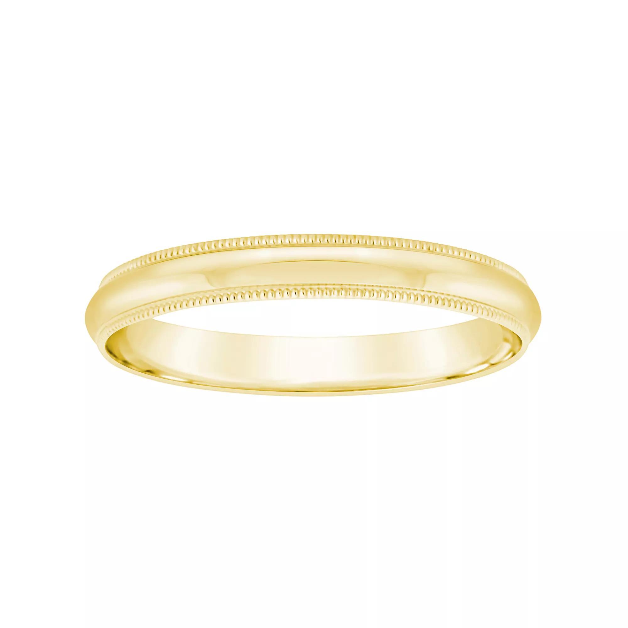 Alyson Layne Mens 18k Gold Milgrain Wedding Band Product Image