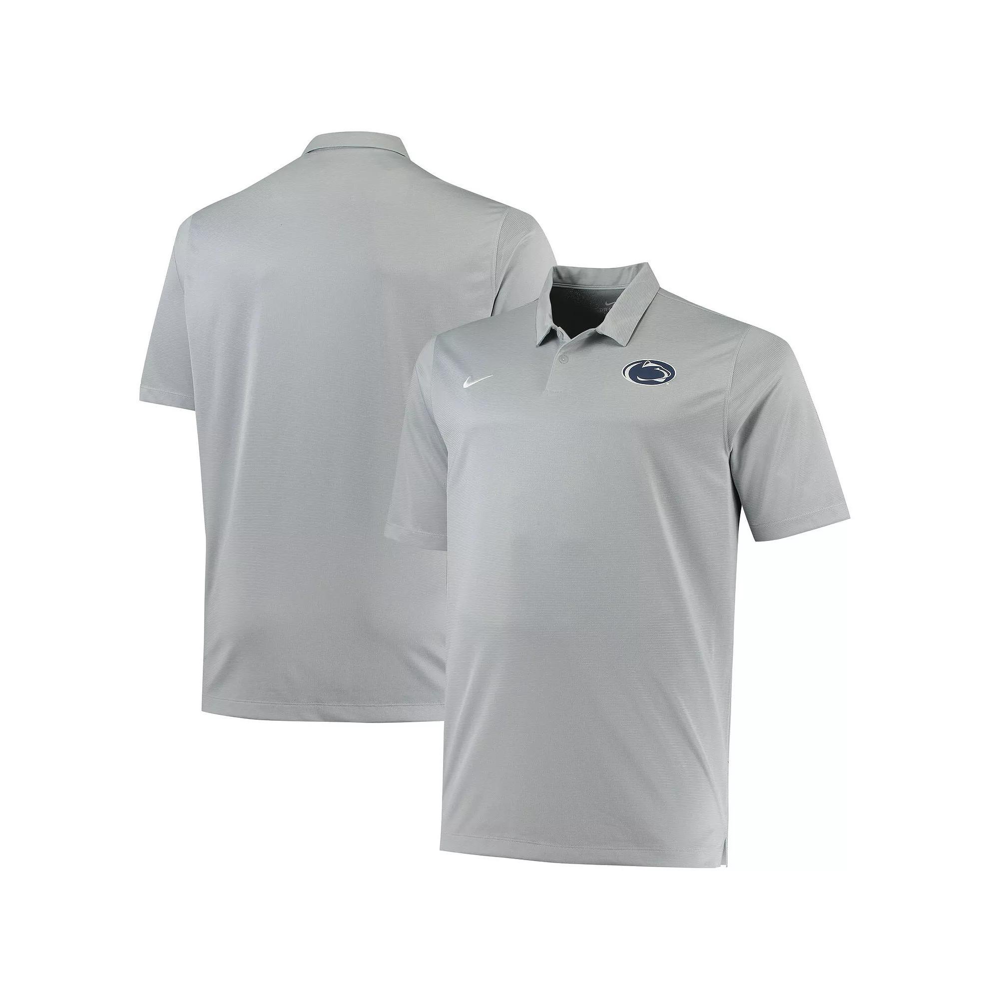 Men's Nike Heathered Gray Penn State Nittany Lions Big & Tall Performance Polo, Size: 4XB, Grey Product Image