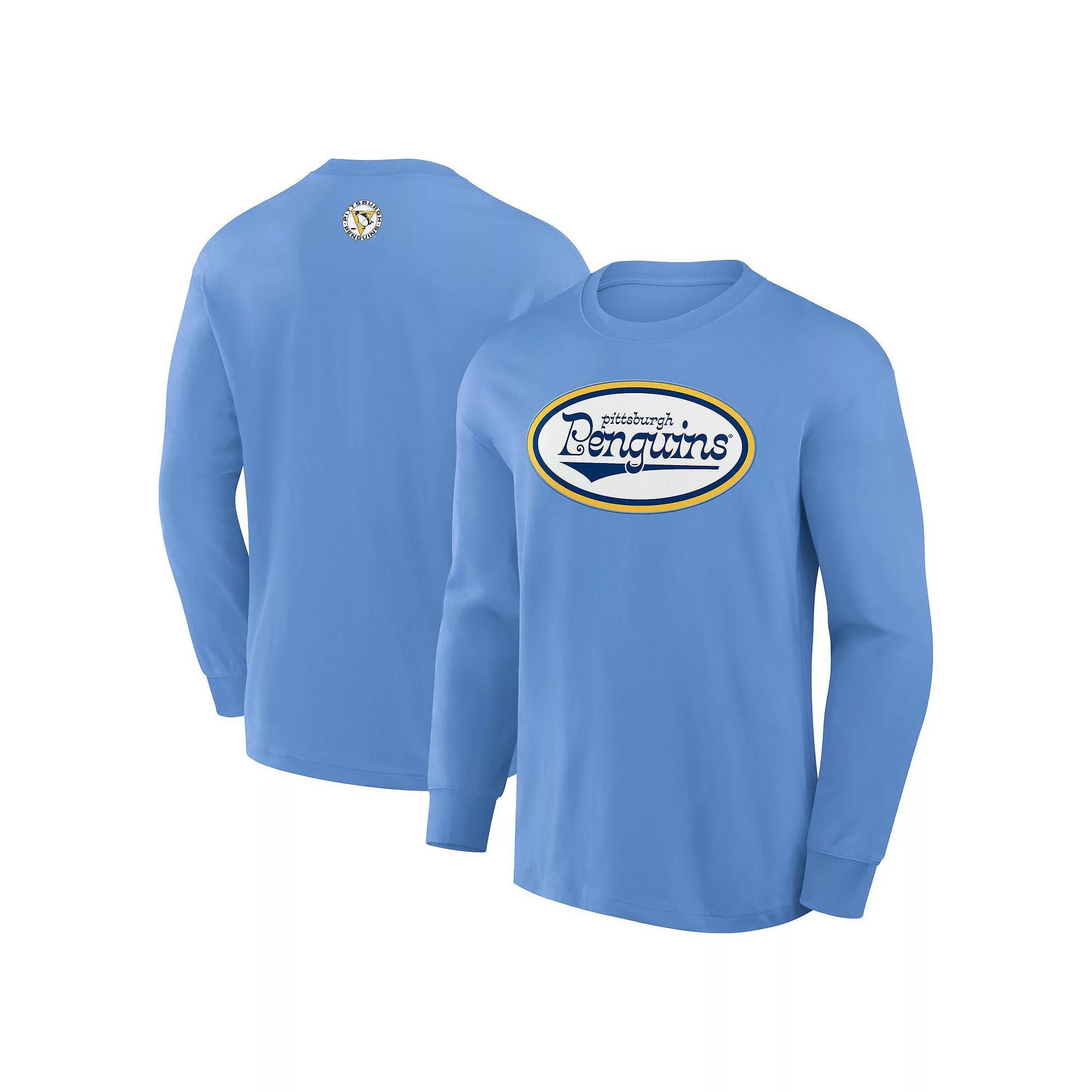 Mens Fanatics Blue Pittsburgh Penguins Vintage Rewind Long Sleeve T-Shirt Product Image