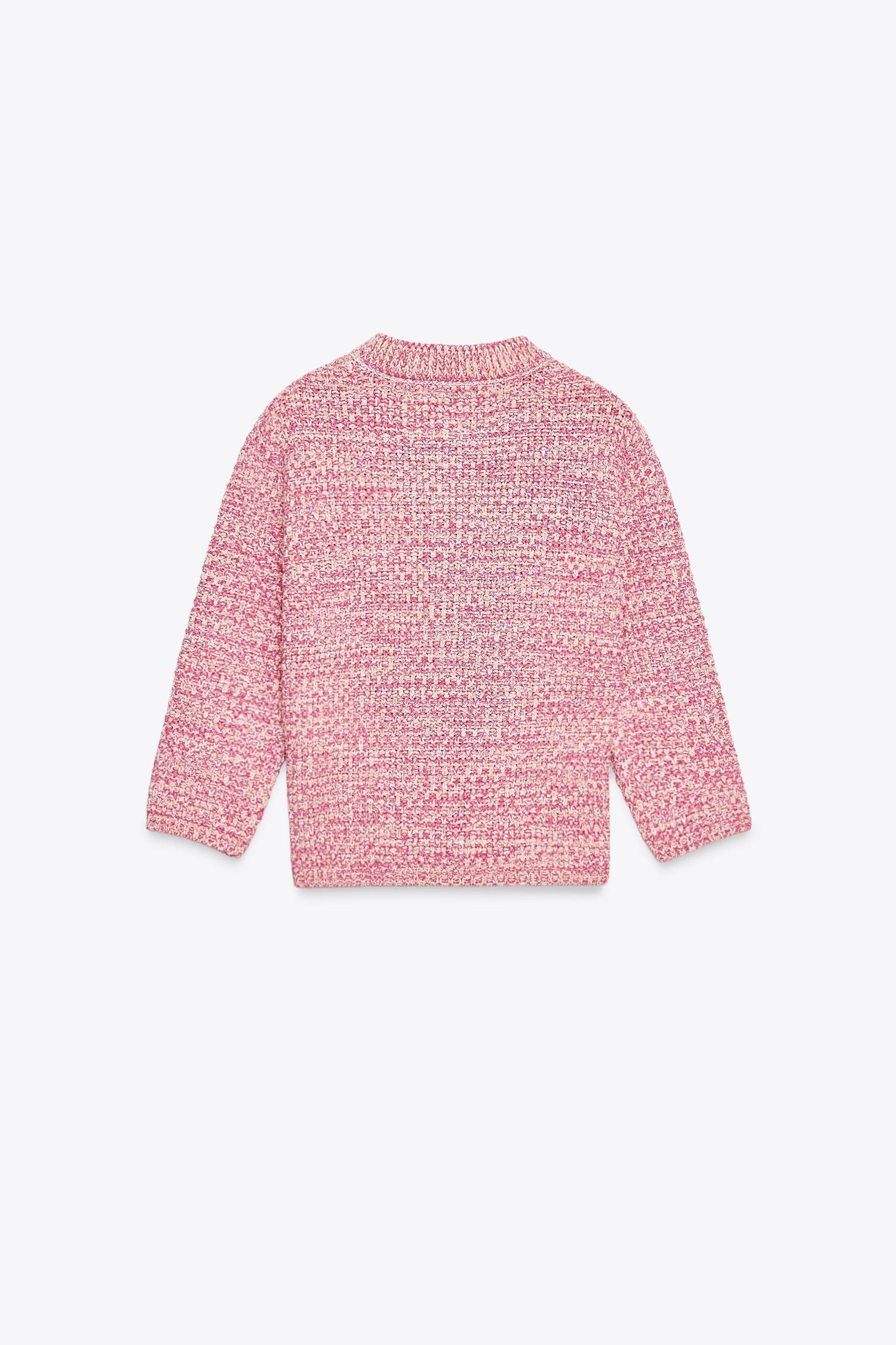 KNIT CARDIGAN WITH ELBOW-LENGTH SLEEVES Product Image