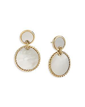 David Yurman 18K Yellow Gold Dy Elements Double Drop Earrings with Mother-of-Pearl Product Image
