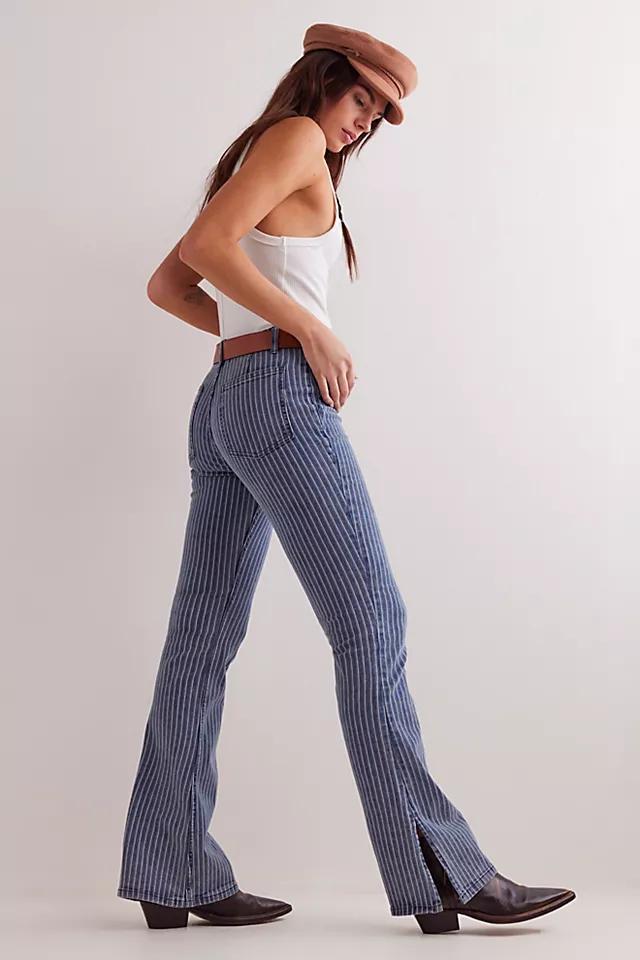We The Free Level Up Stripe Slim Flare Jeans Product Image