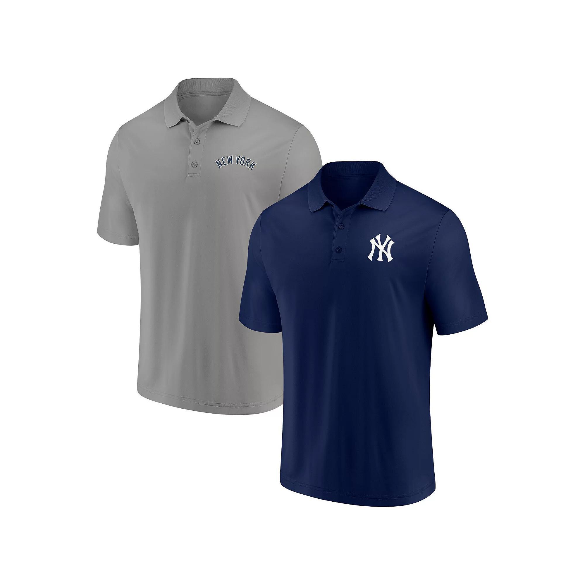 Men's Fanatics Branded Black/Gray Chicago White Sox Dueling Logos Polo Combo Set, Size: Large Product Image