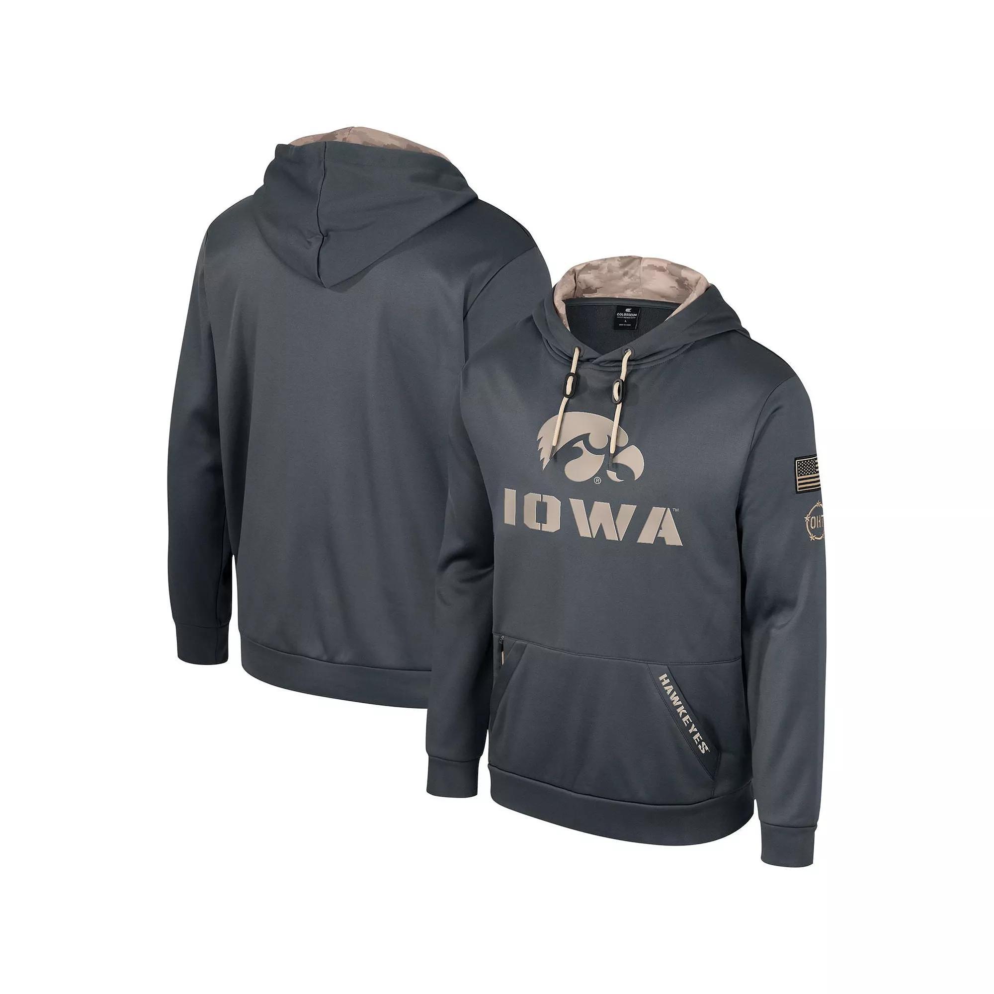 Men's Colosseum Charcoal Nebraska Huskers OHT Military Appreciation Pullover Hoodie, Size: Medium Product Image