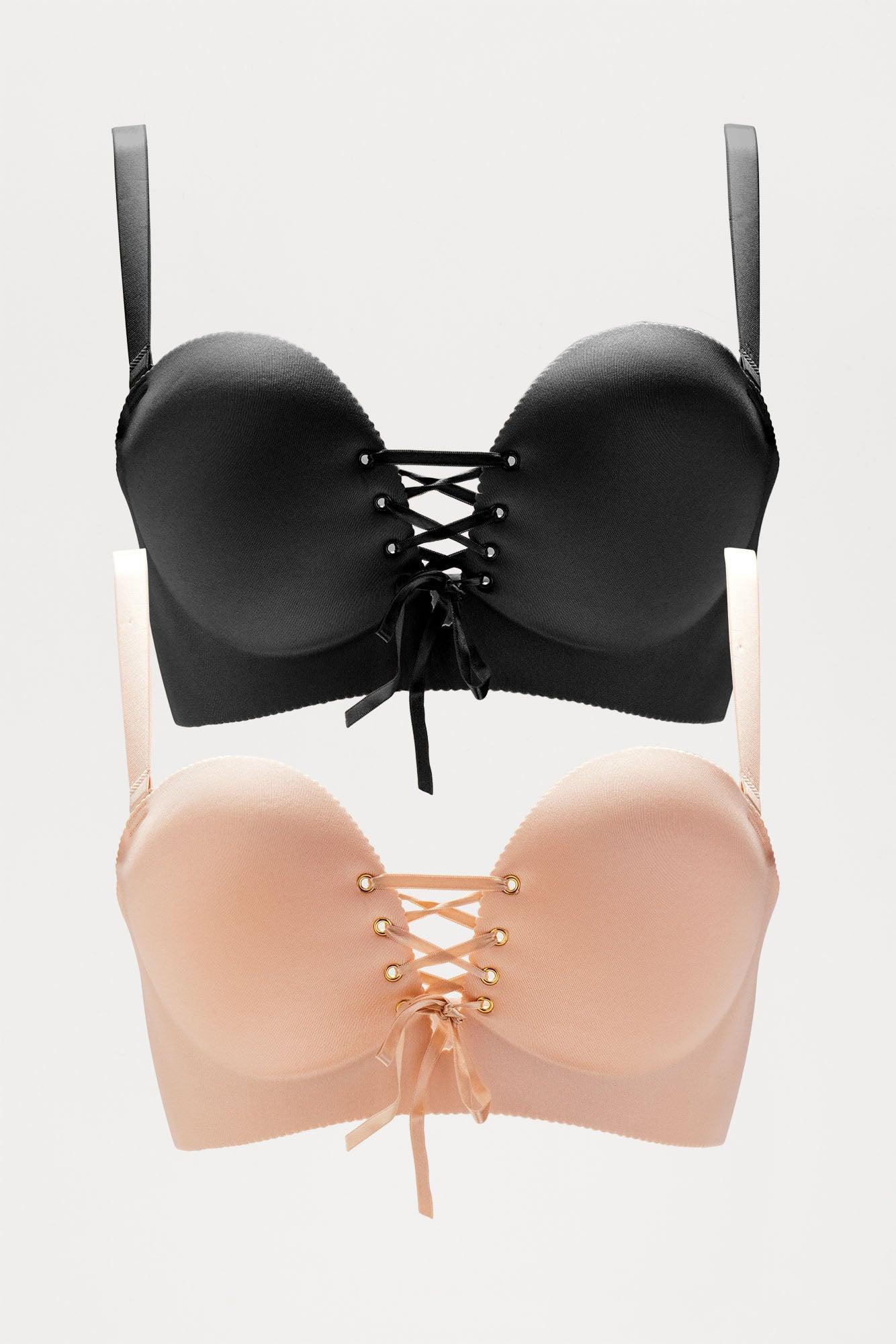 Right Fit Push Up 2 Pack Bras - Black/combo Product Image
