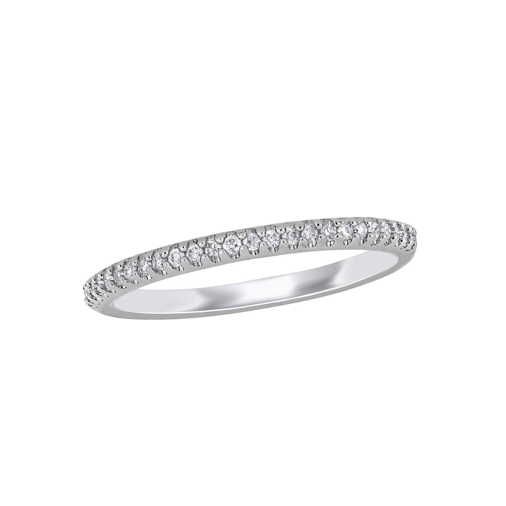 Stella Grace 14k White Gold 1/8 Carat T.W. Diamond Anniversary Ring, Women's Product Image
