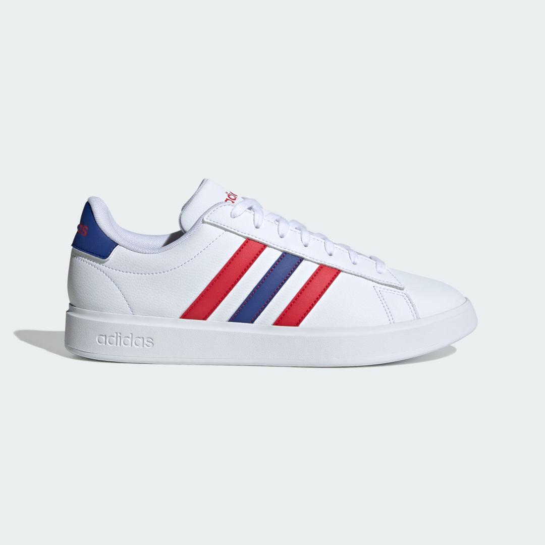 adidas Grand Court 2.0 Cloudfoam Men's Shoes - Size 14, Black Black White Product Image