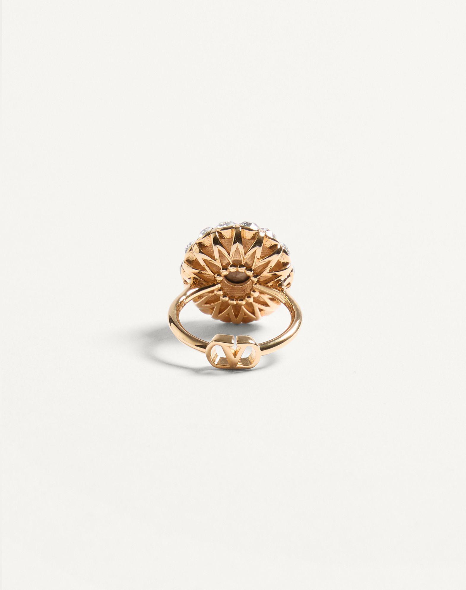 Vlogo Signature Ring In Metal, Enamel And Crystals Product Image