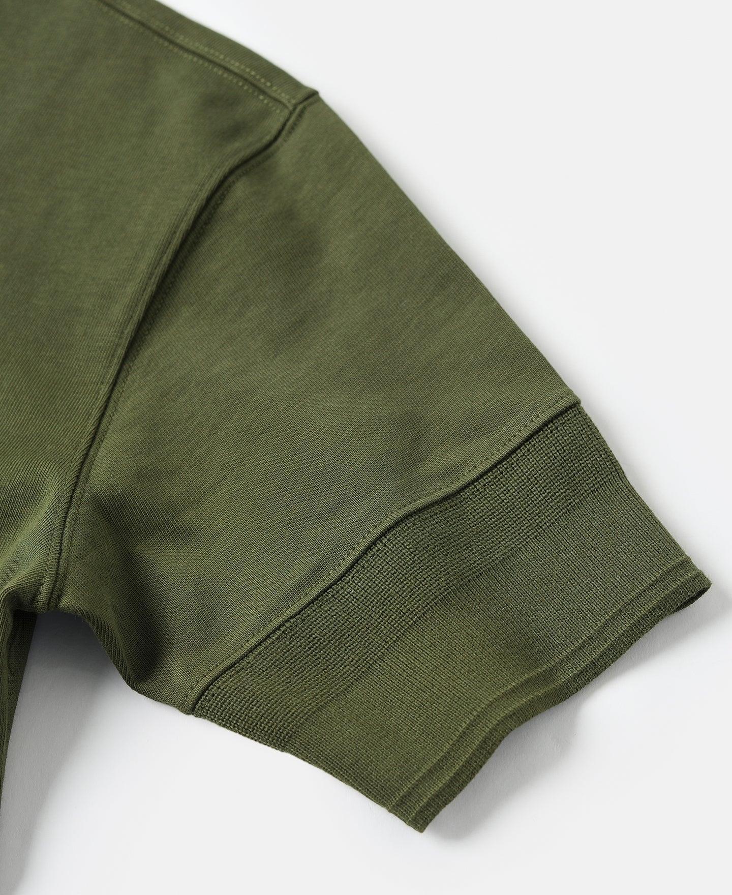 Vintage Short Sleeve Henley T-Shirt - Olive Product Image