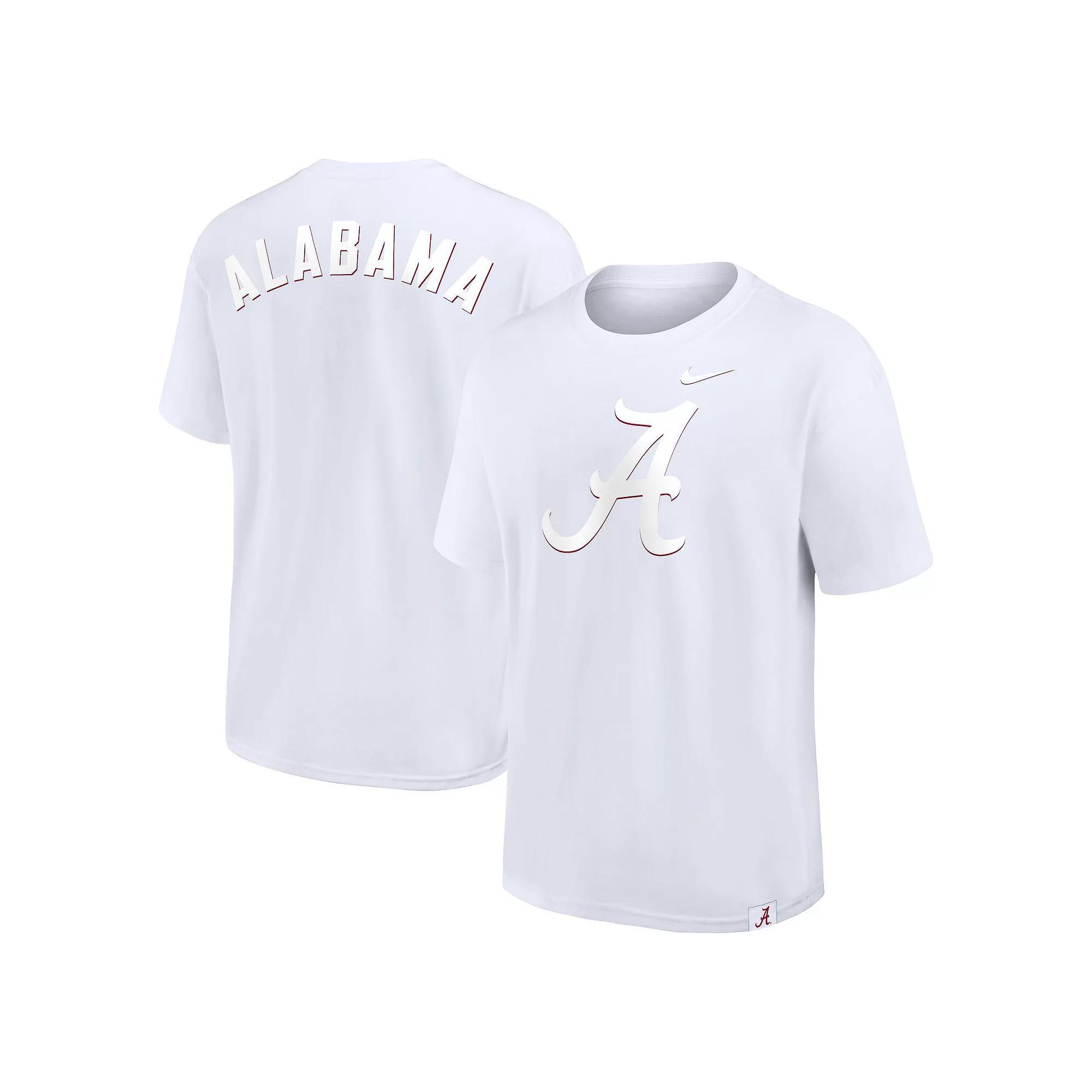 Men's Nike White Alabama Crimson Tide 2-Hit Statement Max90 T-Shirt, Size: 2XL Product Image