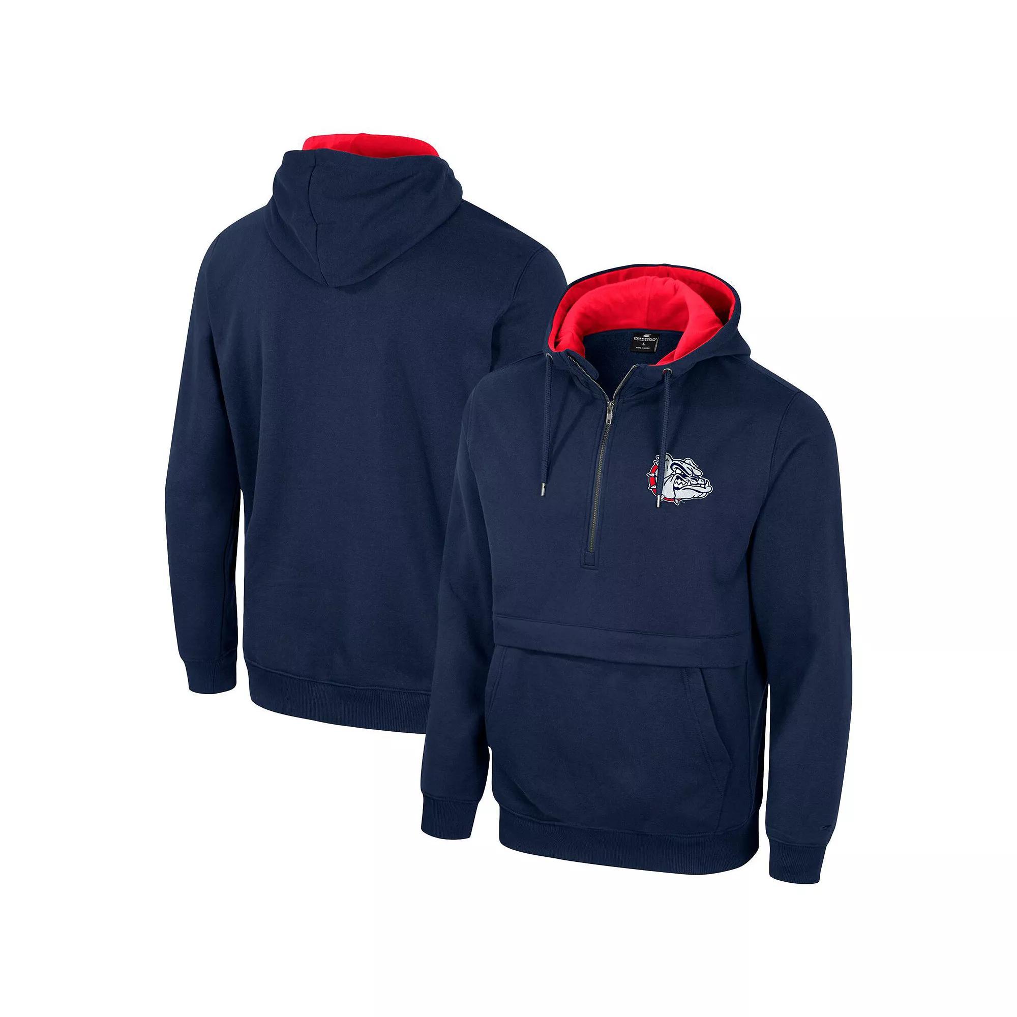 Men's Colosseum Black Louisville Cardinals Half-Zip Hoodie, Size: Medium Product Image