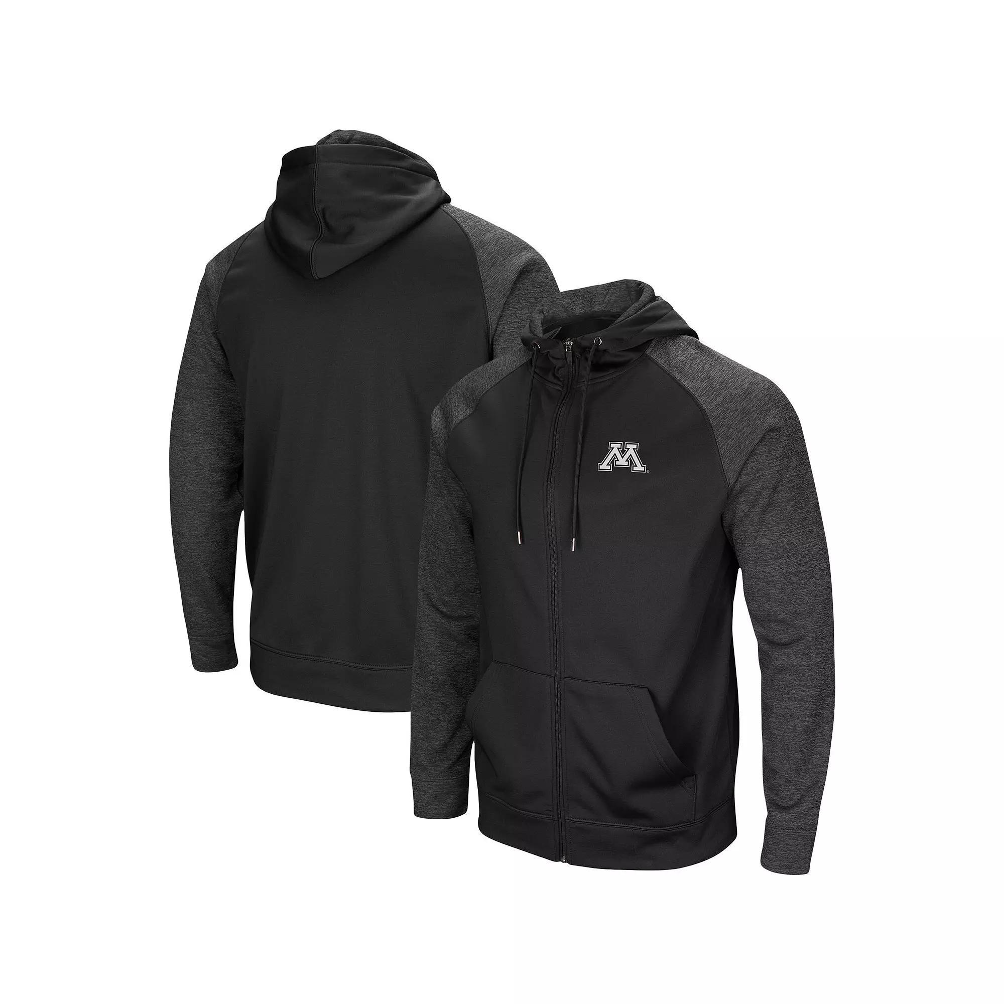 Men's Colosseum Black Army Black Knights Big & Tall Blackout 2.0 Raglan Full-Zip Hoodie, Size: 6XB, Nc2 Black Product Image