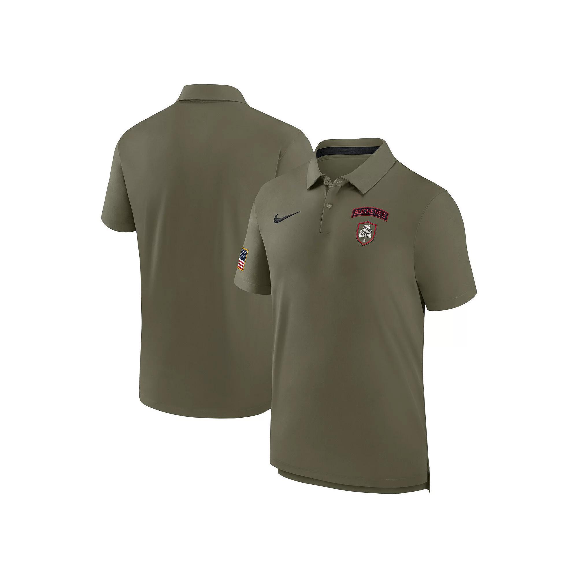 Men's Nike Olive Ohio State Buckeyes 2024 Military Appreciation Tour Performance Polo, Size: Large, Team Product Image