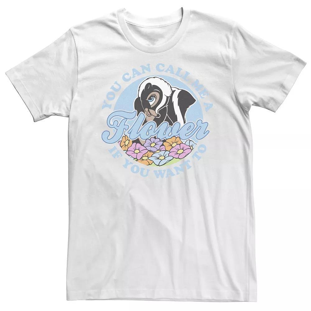 Big & Tall Disney Bambi You Can Call Me A Flower If You Want To Tee, Men's, Size: 4XL, White Product Image