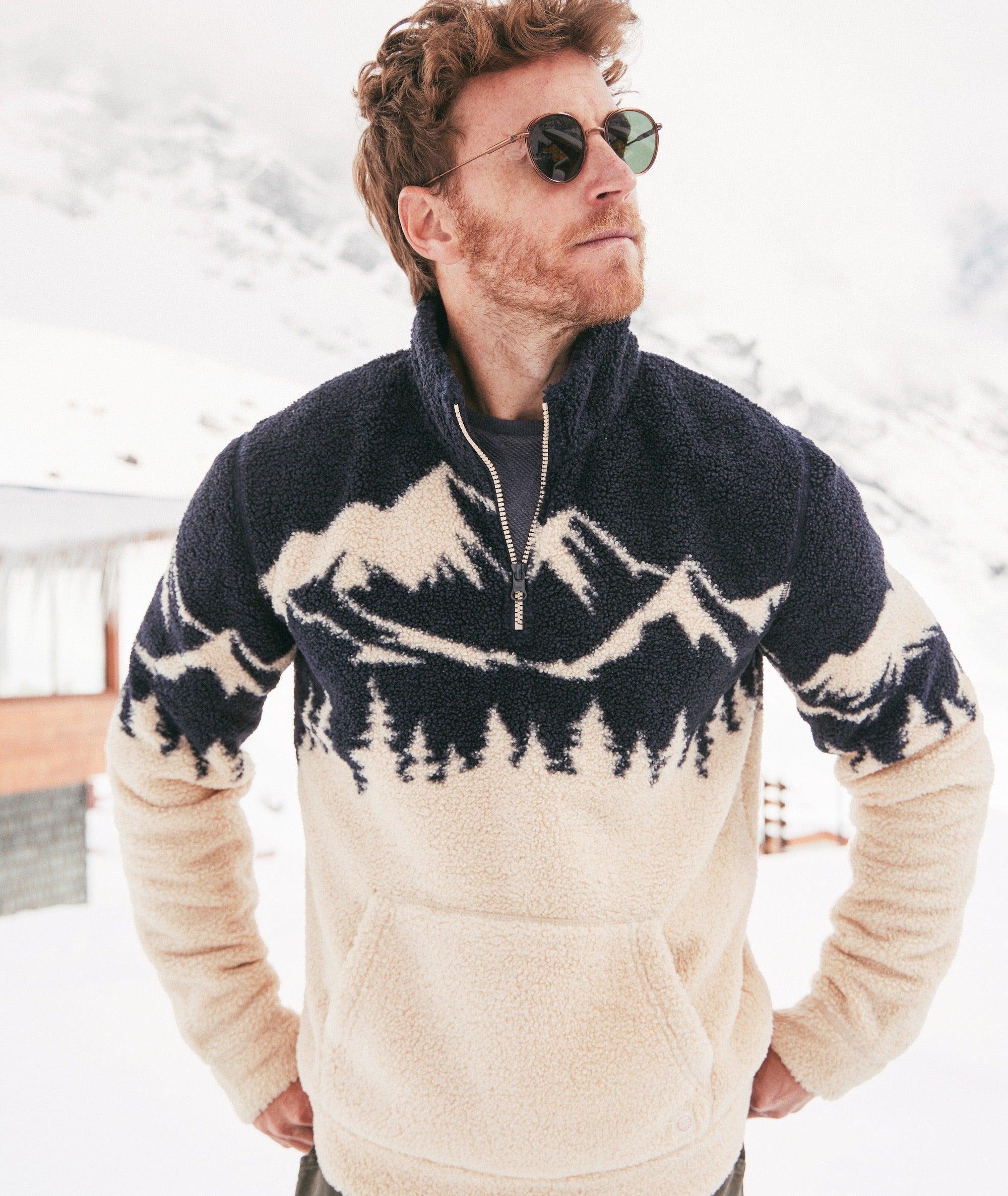 Mountain Scene Quarter-Zip Fleece - Exclusive Product Image