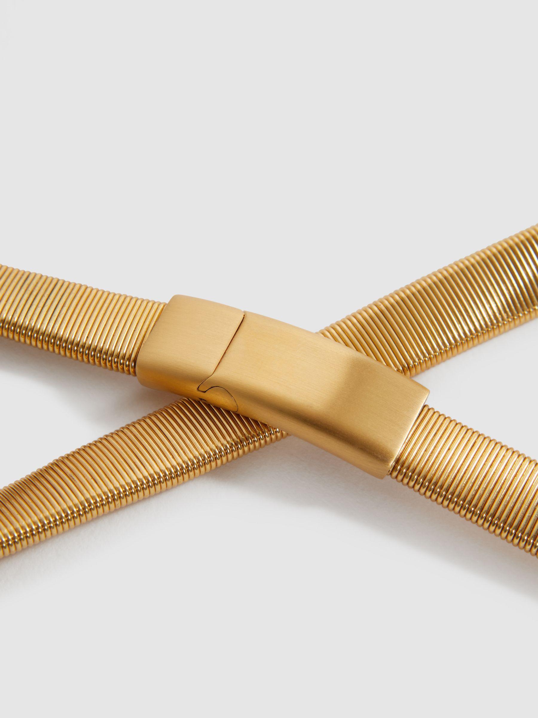 Elasticated Chain Belt in Gold Product Image