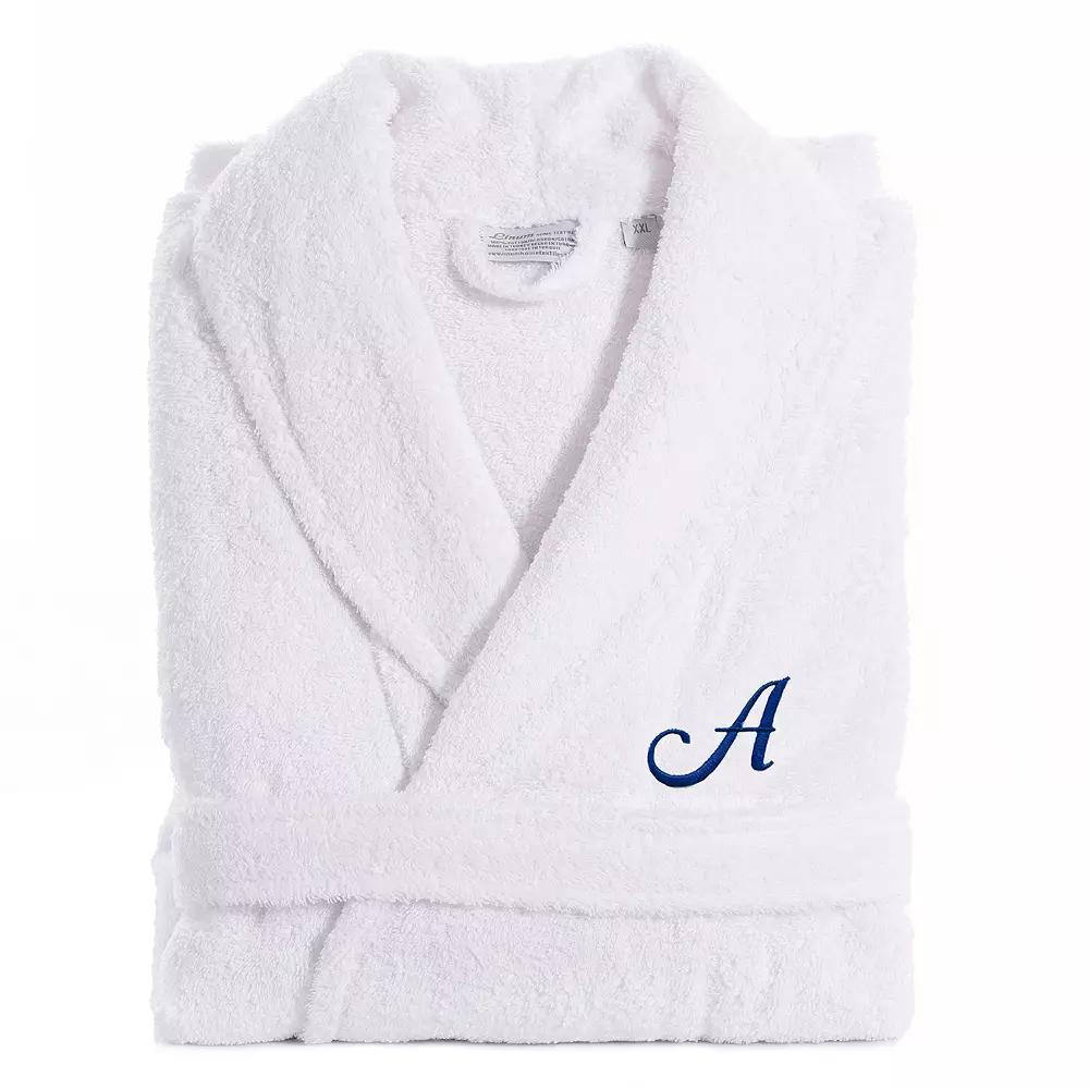 Linum Home Textiles Turkish Cotton Personalized Unisex Tie Front Terry Bathrobe, Mens Product Image