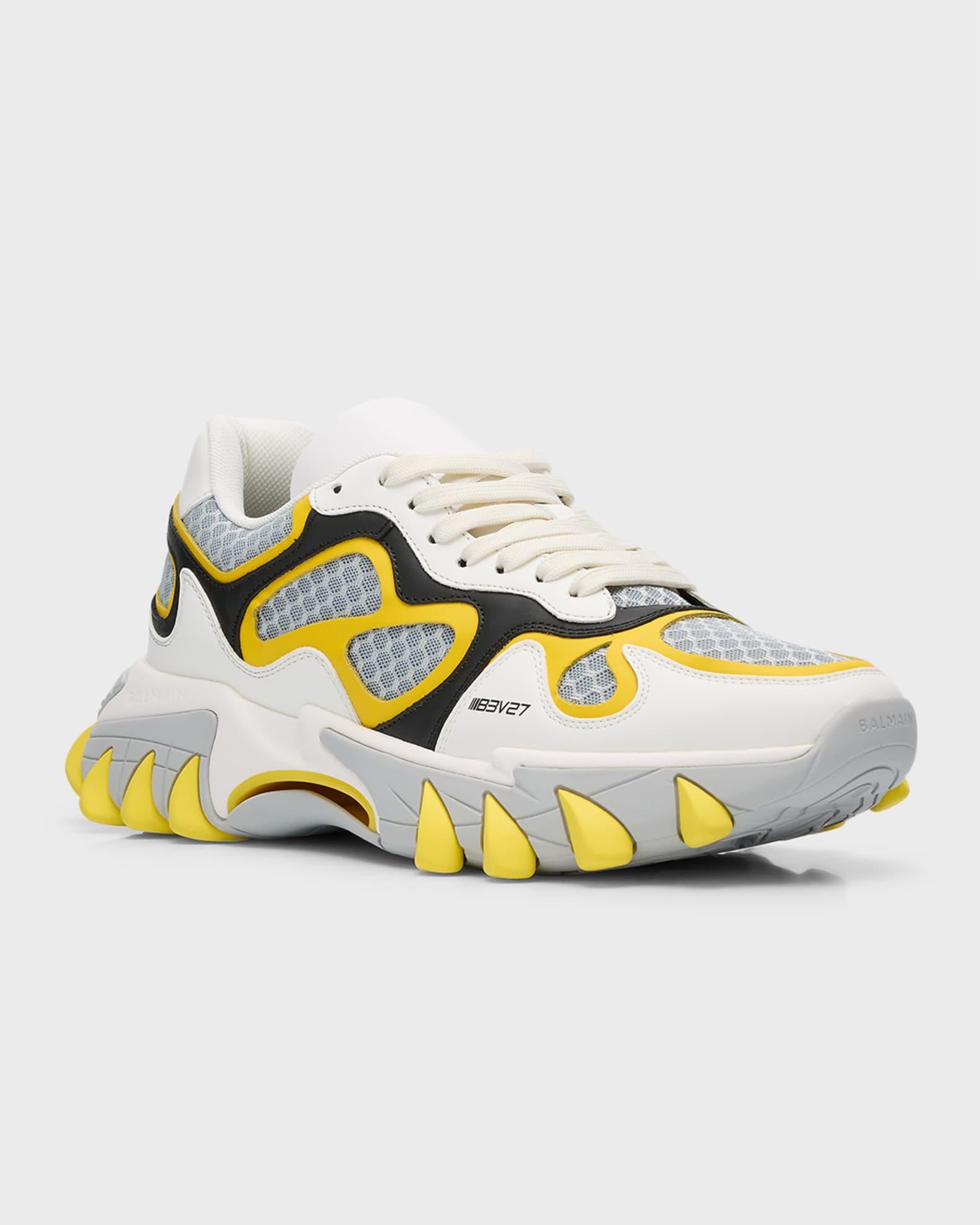 Men's B-East Leather and Mesh Runner Sneakers Product Image