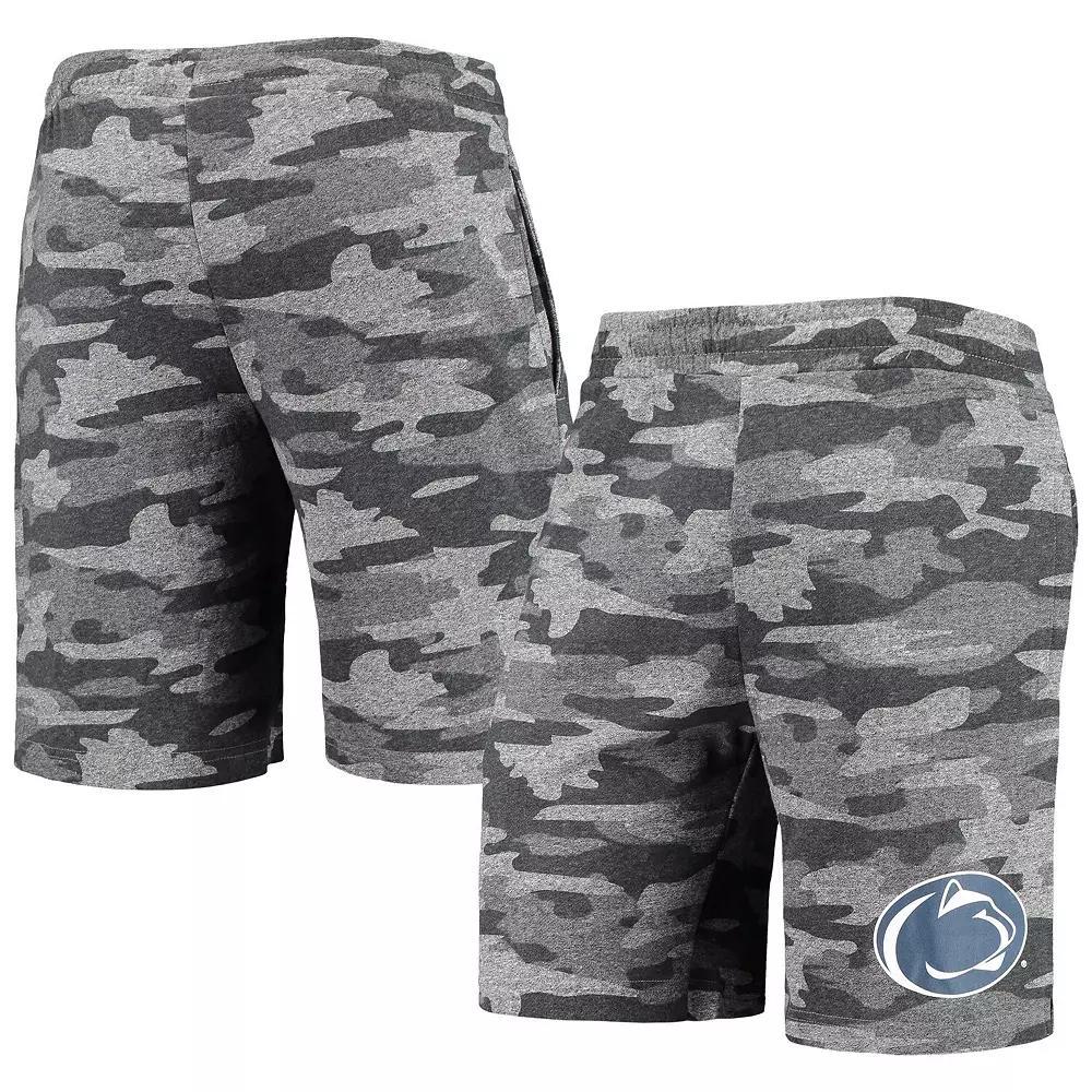 Men's Concepts Sport Charcoal/Gray Penn State Nittany Lions Camo Backup Terry Jam Lounge Shorts, Size: Large Product Image
