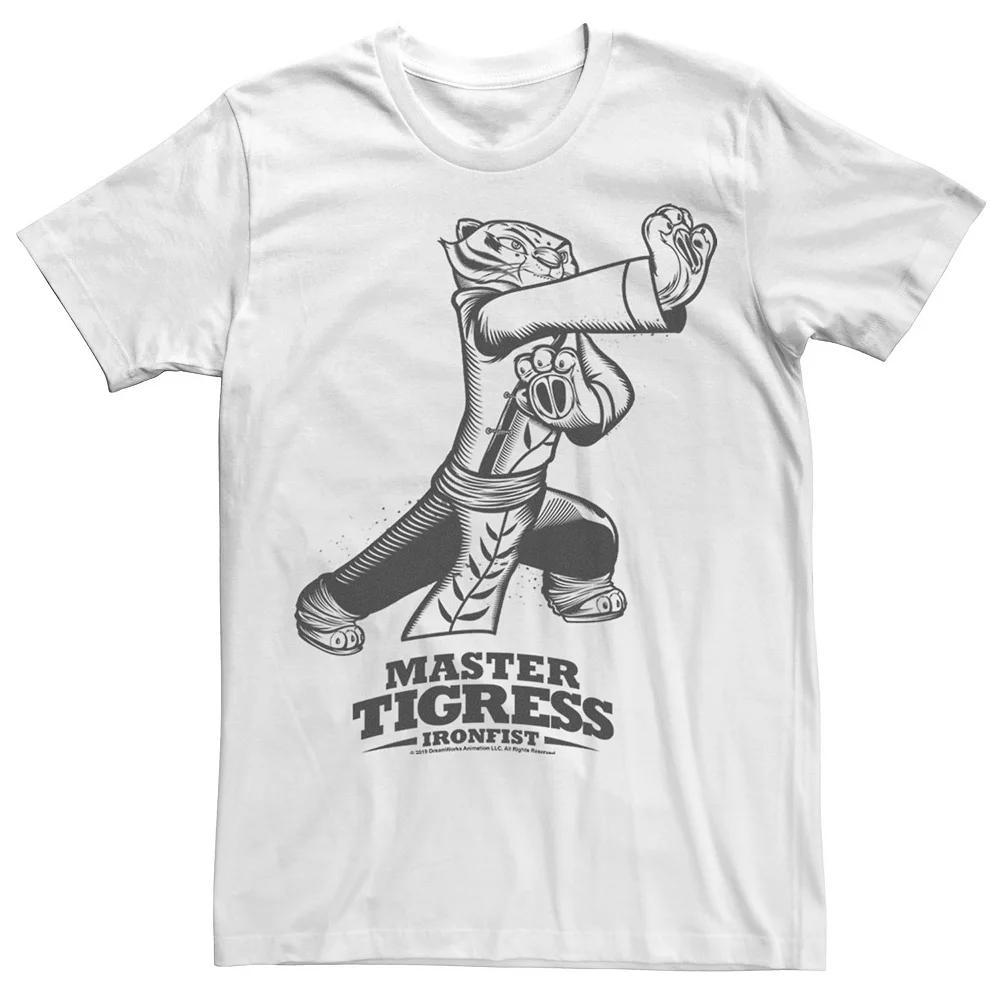 Men's Kung Fu Panda Master Tigress Iron Fist Tee, Size: Large, White Product Image