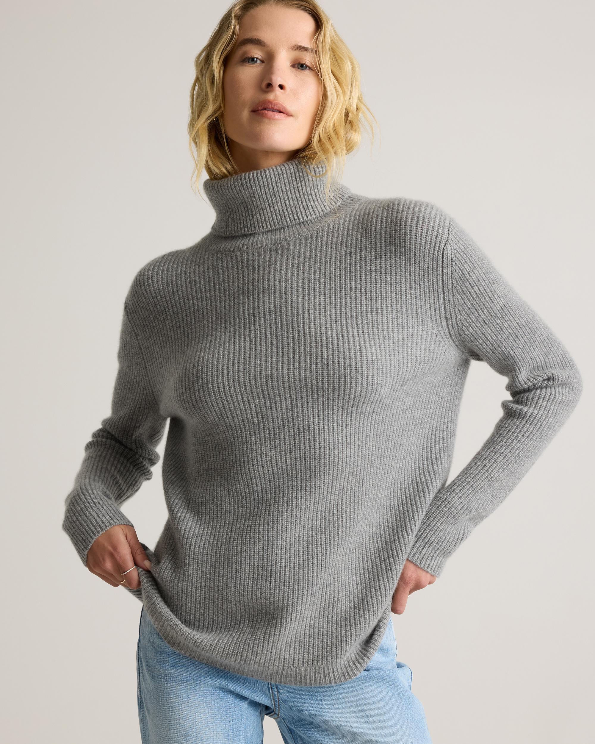 Quince | Women's Mongolian Cashmere Fisherman Turtleneck Sweater Product Image