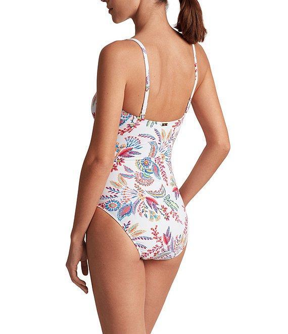 Lauren Ralph Lauren Fleurette V-Wire Neck One Piece Swimsuit Product Image