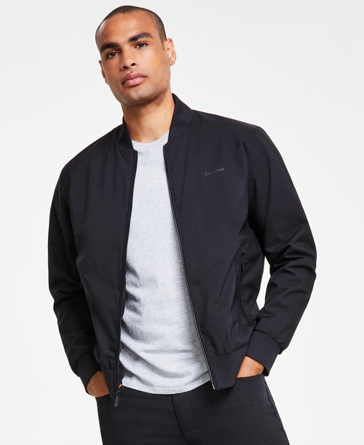 Calvin Klein Mens Matte Bomber Jacket - Red - S Product Image