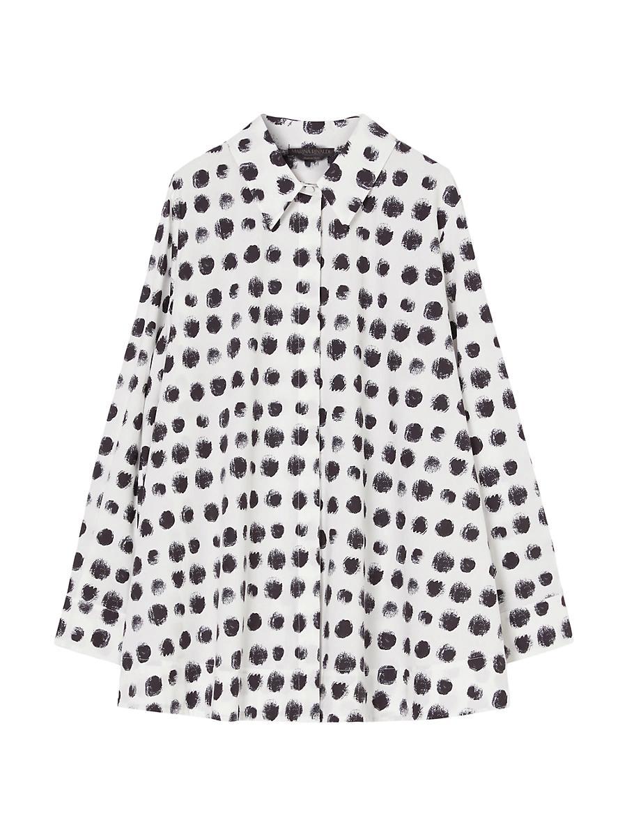 Womens Nilo Polka-Dot Poplin Shirt Product Image