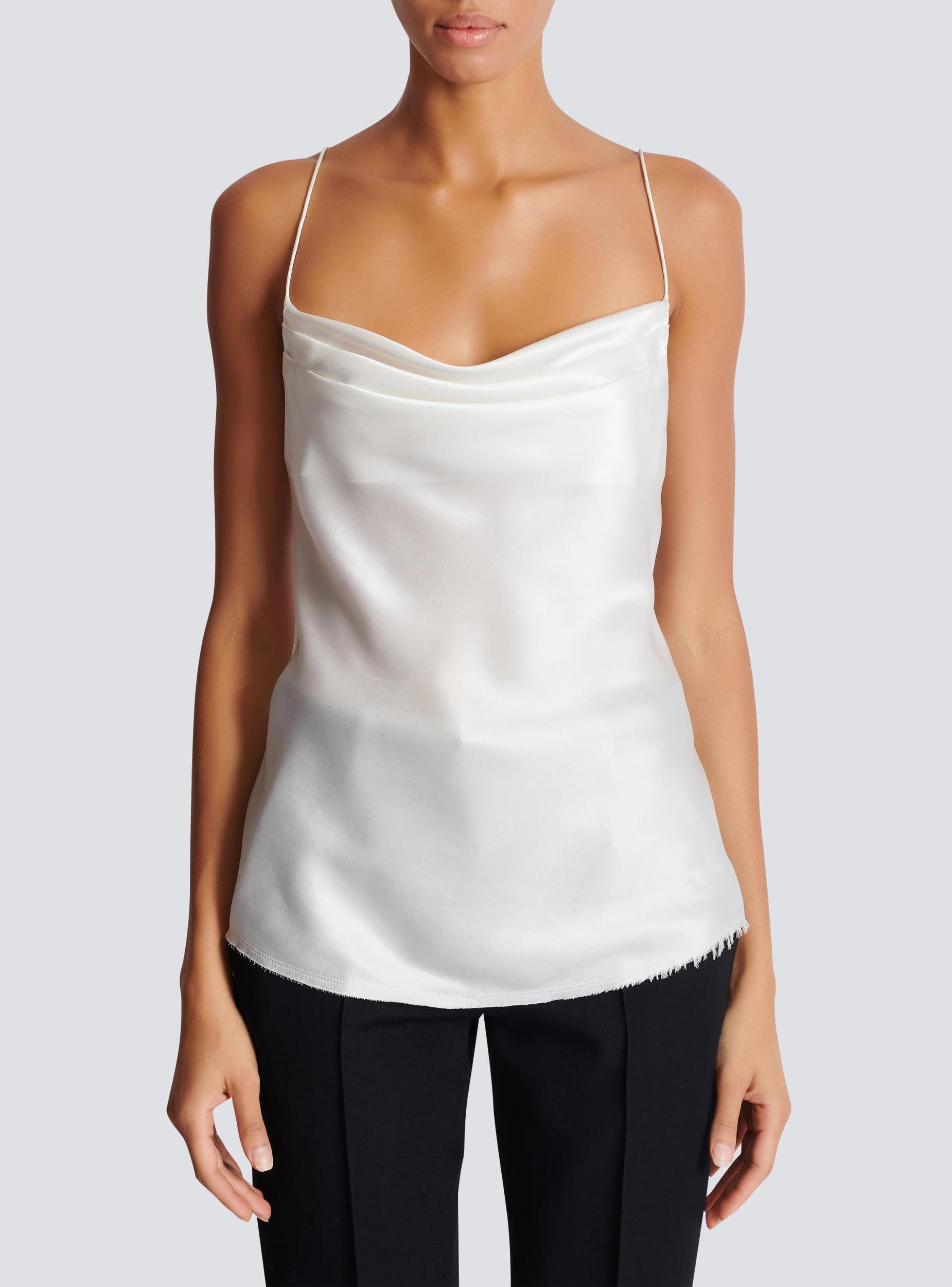 Draped satin top Product Image