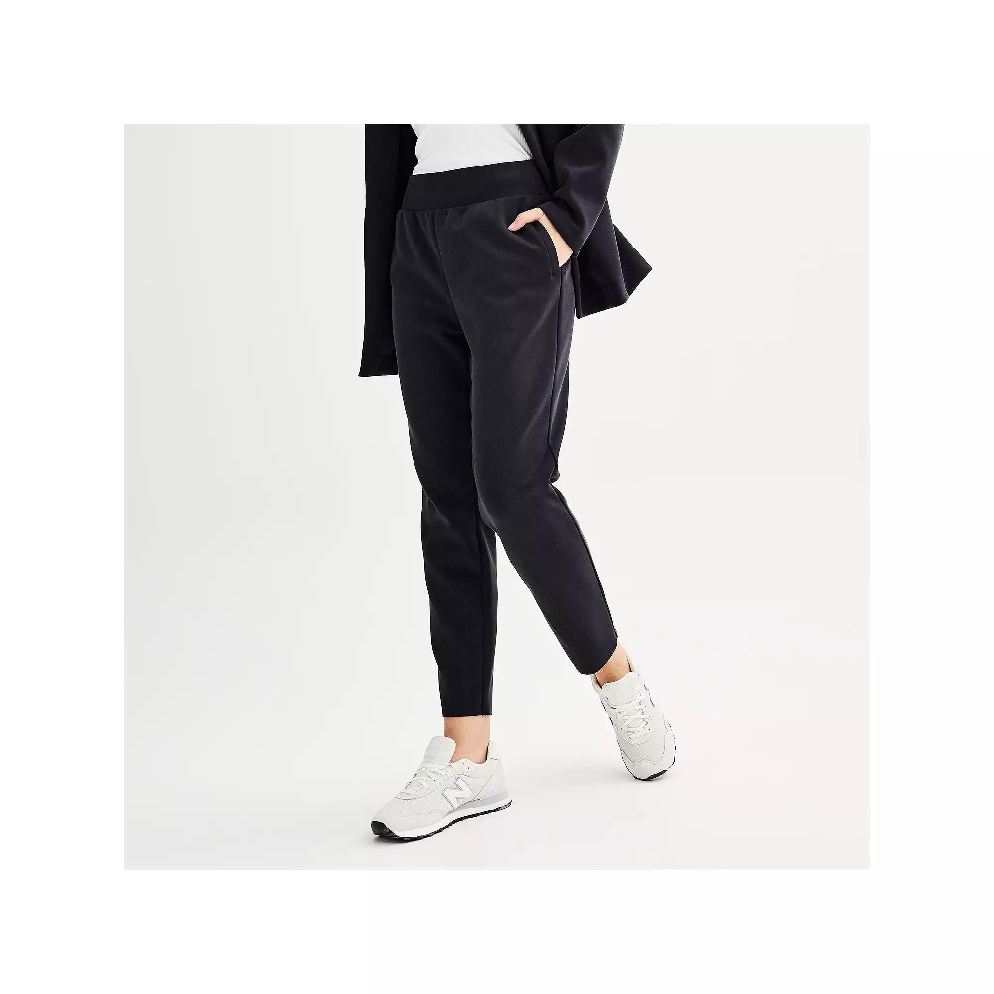 Women's FLX High-Rise Solace Tapered Pants, Size: Large, Mineral Black Product Image