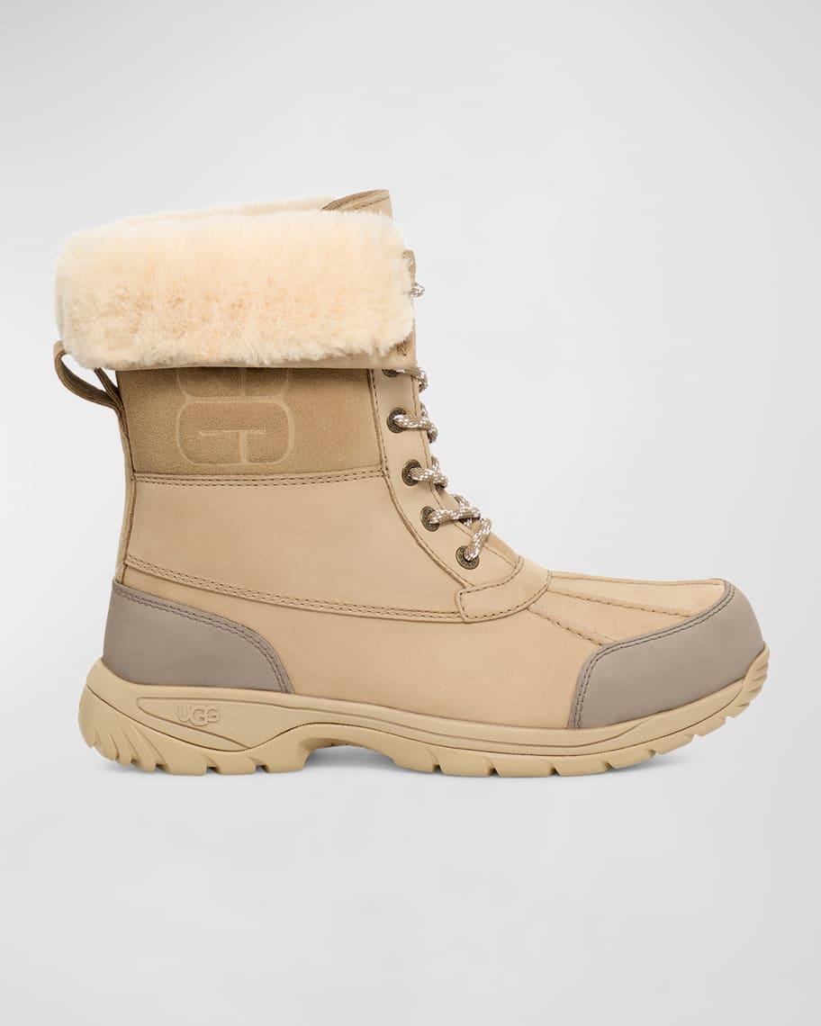 Mens Butte Logo Waterproof Leather Snow Boots Product Image