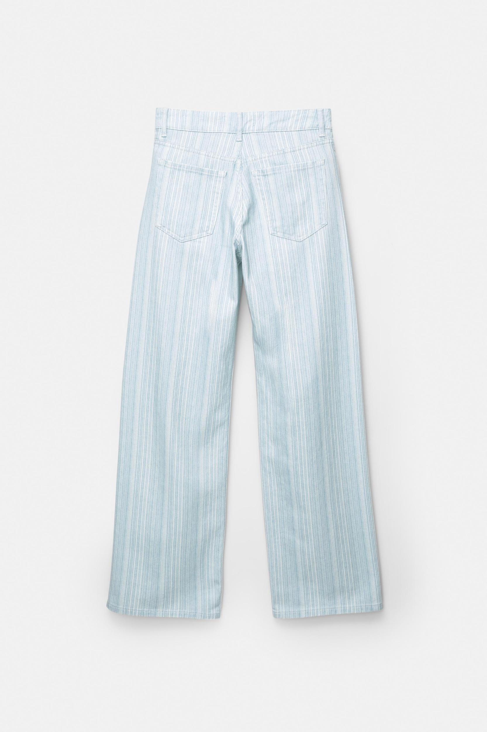 Straight-leg striped jeans Product Image