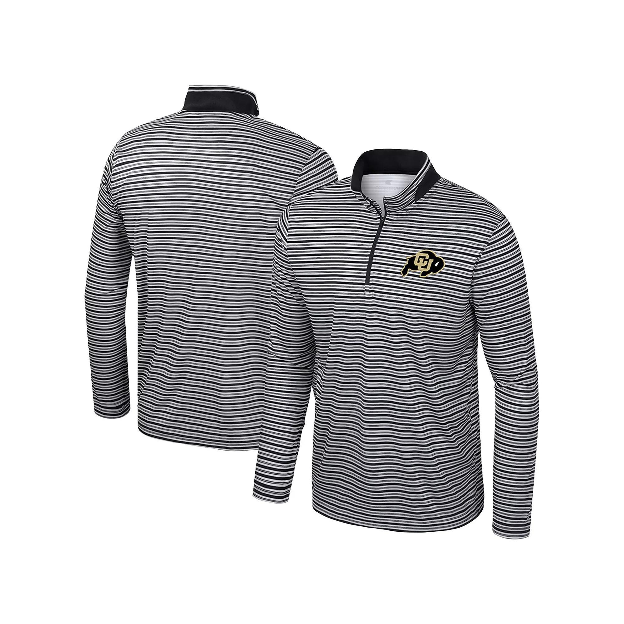 Men's Colosseum Cardinal Iowa State Cyclones Striped Quarter-Zip Top, Size: Medium, Red Product Image