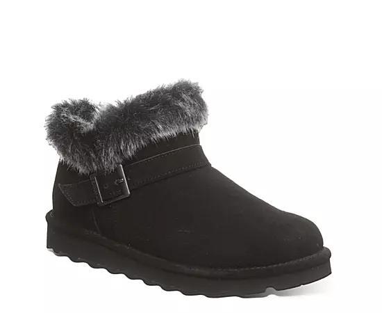 Bearpaw Jasmine Faux Fur Women's Short Boots, Size: 9, Black Ii Product Image